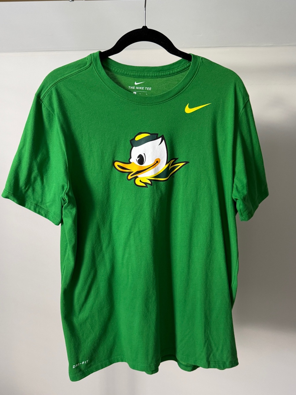 Nike Green Short Sleeve Tee Oregon Duck Logo Sz L